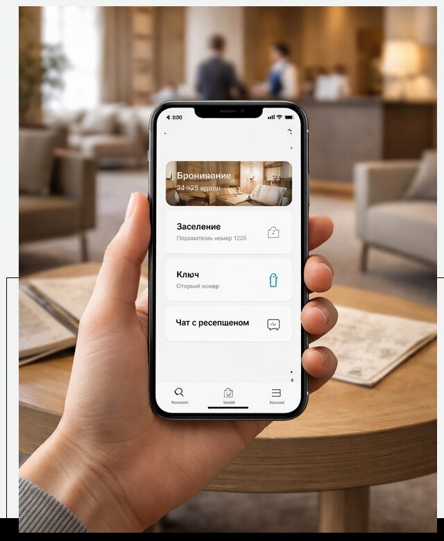 Мобильное приложение для гостей отеля в Ревде, управление сервисом